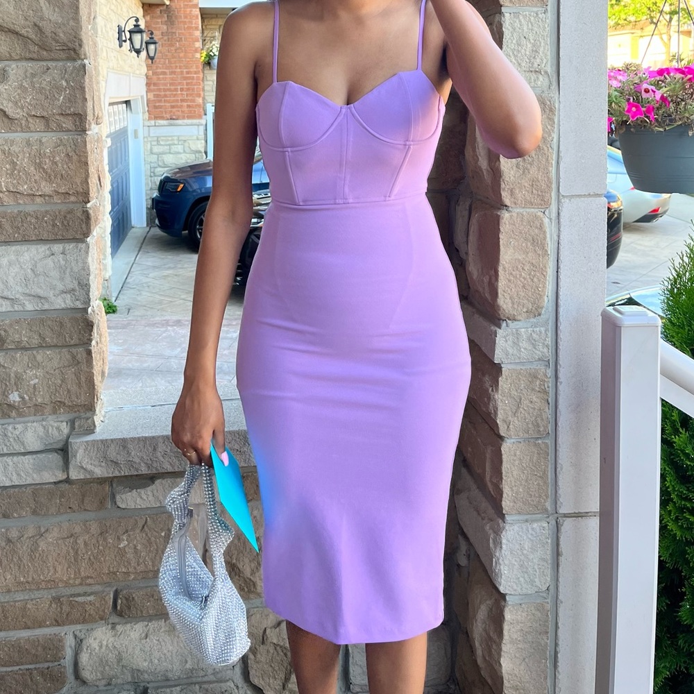 Purple Zara corset dress